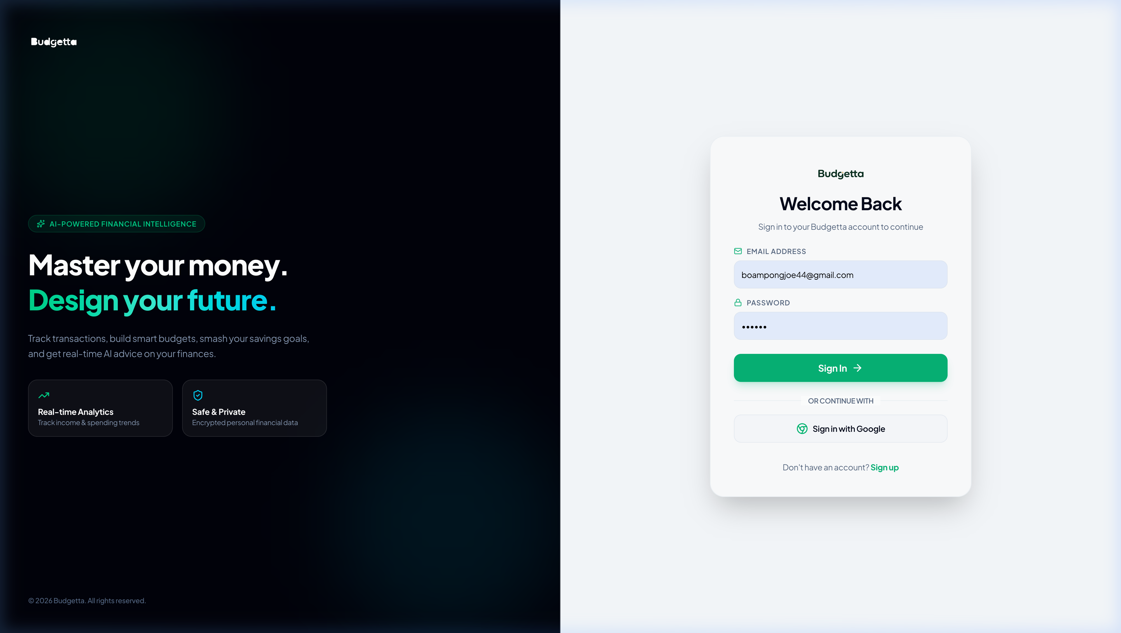 Budgetta — Personal Finance & SaaS Budgeting App